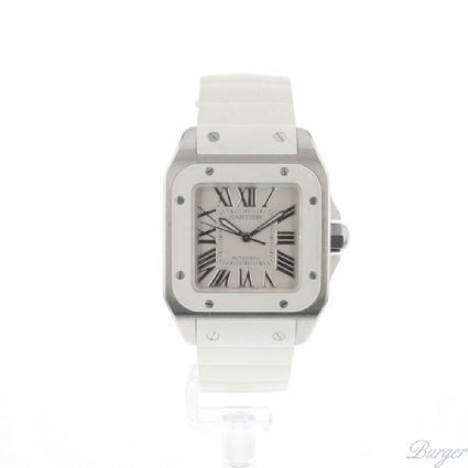 cartier santos 100 white