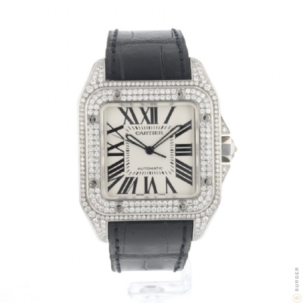 cartier santos 100 xl diamond new