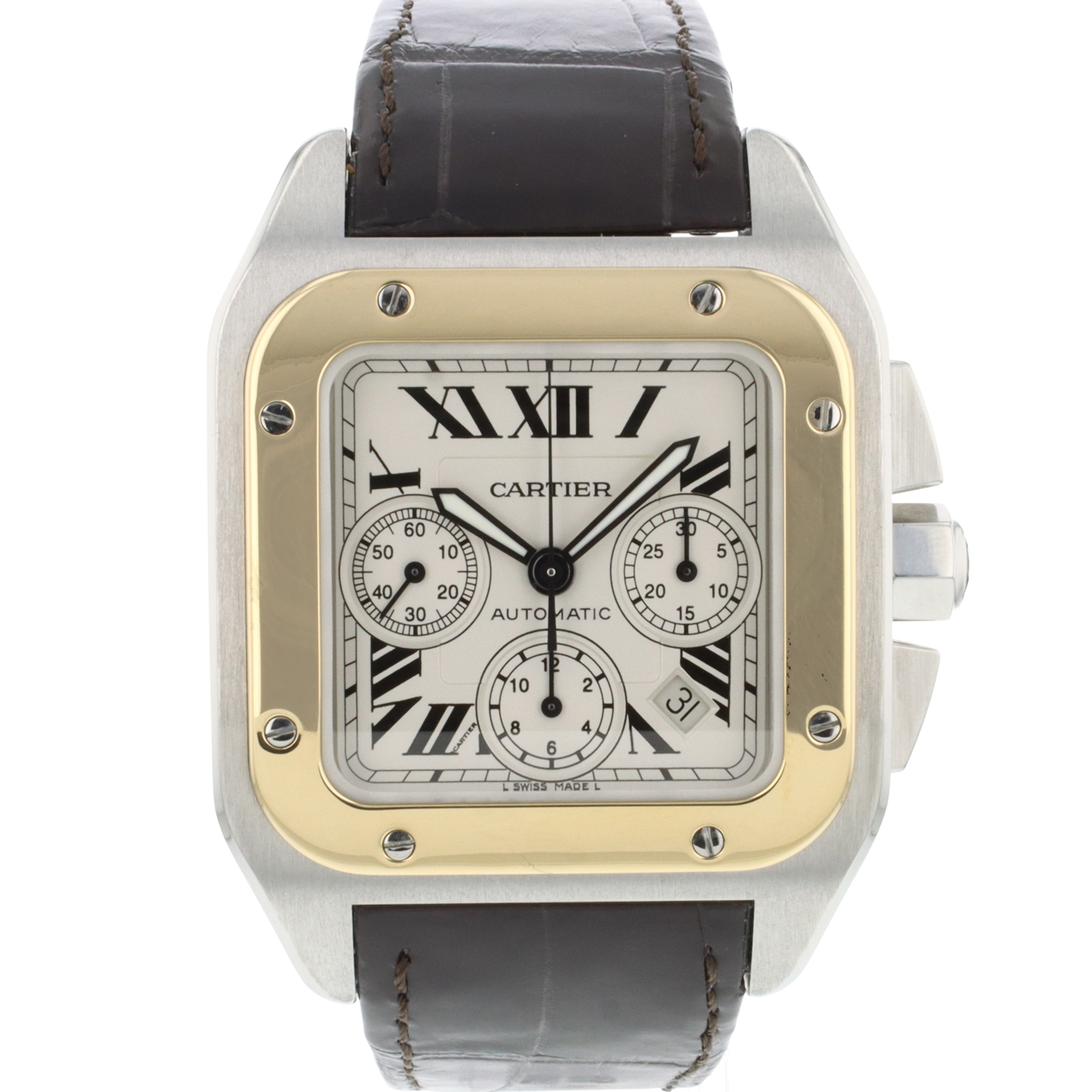 cartier santos 100 chronograph