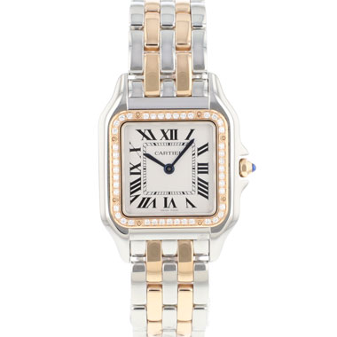 Cartier - Panthere MM Steel Rose Gold Factory Diamonds NEW '23