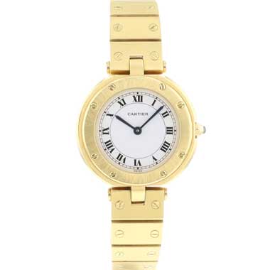 Cartier - Santos Ronde Vendome Gold Quartz