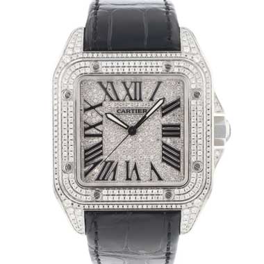Cartier - Santos 100 XL Iced Out Diamonds