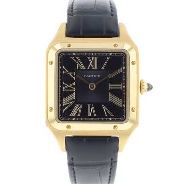 Cartier - Santos Dumont Yellow Gold Blue Dial