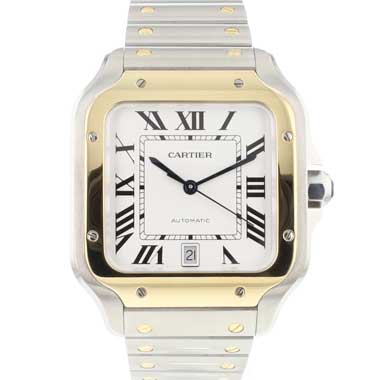 Cartier - Santos De Cartier Large Steel Gold