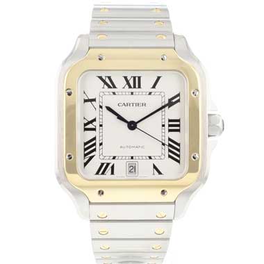 Cartier - Santos De Cartier Large Steel Gold