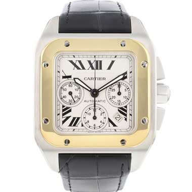 Cartier - Santos 100 XL Chronograph Steel Gold