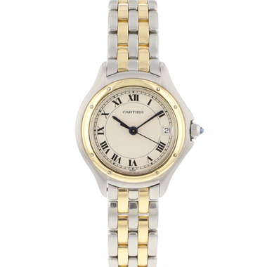 Cartier - Cougar Large Steel Gold