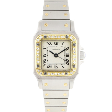 Cartier - Santos PM Steel Diamonds