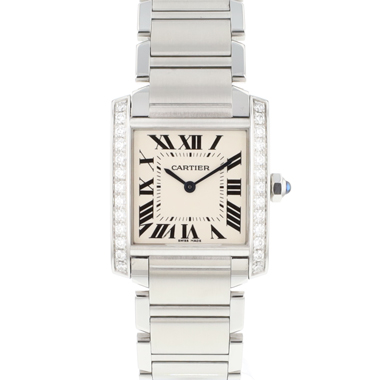 Cartier - Tank Francaise MM Steel Diamonds