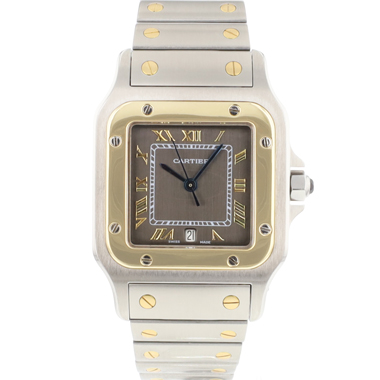 Cartier - Santos Galbee GM Steel Gold Grey Dial