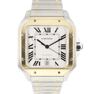 Cartier - Santos De Cartier Large Steel Gold