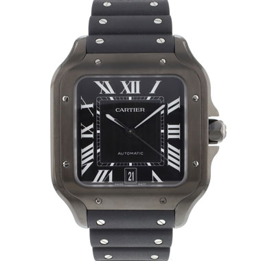 Cartier - Santos De Cartier Large Black Steel