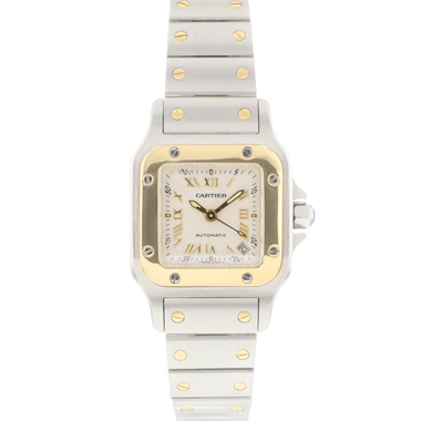 Cartier - Santos Galbee PM Steel Gold Automatic Guilloche Dial