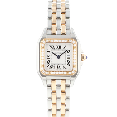 Cartier - Panthere Small Steel Rose Gold Diamonds W3PN0006