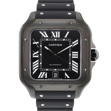 Cartier - Santos De Cartier Large Black Steel