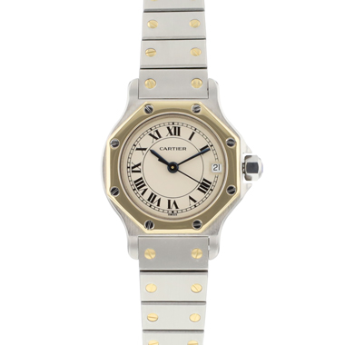 Cartier - Santos Octagon PM Steel Gold