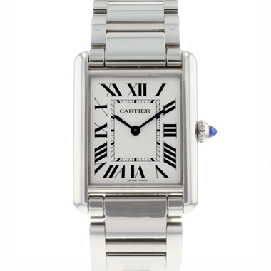 Cartier - Tank Must Large Steel Silver Dial