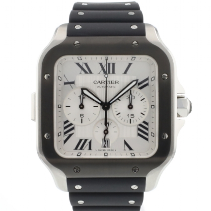 Santos XL Chronograph Silver Dial