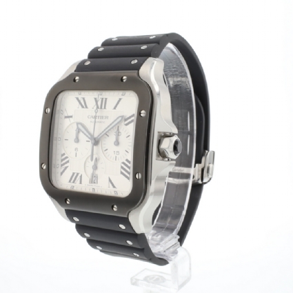 Santos XL Chronograph Silver Dial