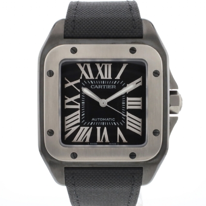 Santos 100 PVD Black Dial