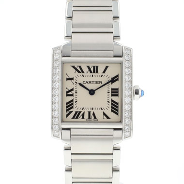 Cartier - Tank Francaise Steel MM Diamonds
