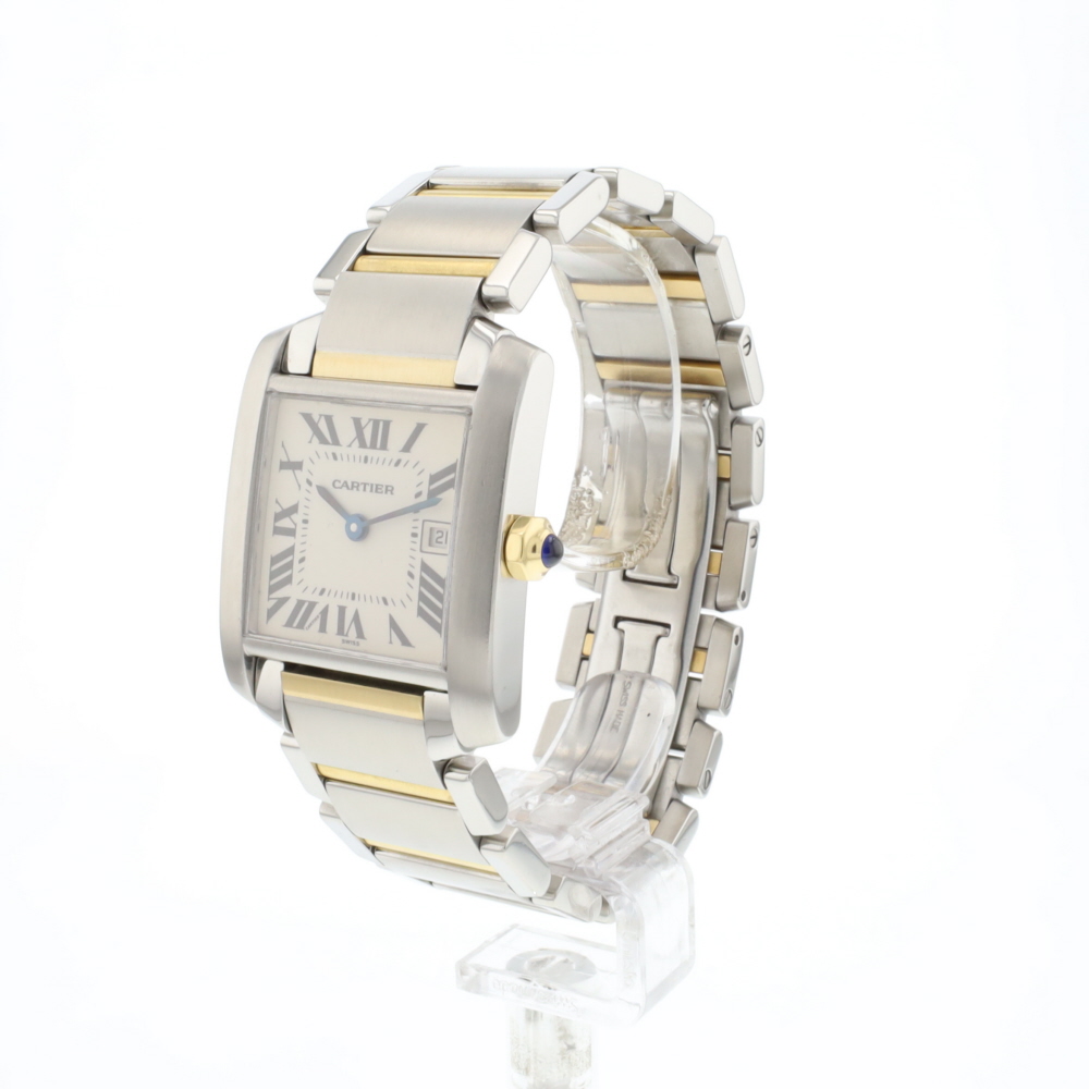 Tank Francaise MM Steel Gold Date