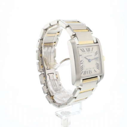 Tank Francaise MM Steel Gold Date