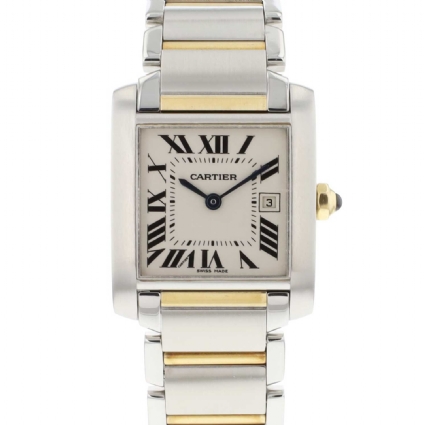 Tank Francaise MM Steel Gold Date