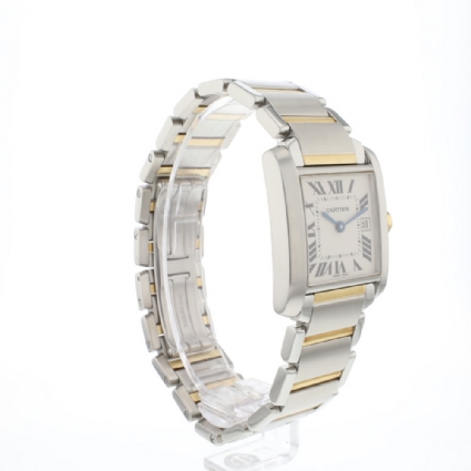 Tank Francaise MM Steel Gold Date