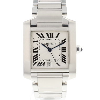 Cartier - Tank Francaise GM Steel Date