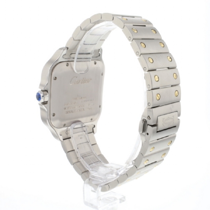 Santos De Cartier Large Steel Gold