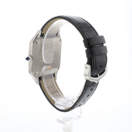 Santos Dumont Large Rose Gold / Steel Silver Dial