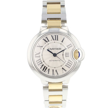 Cartier - Ballon Bleu Medium Steel Gold Silver Dial