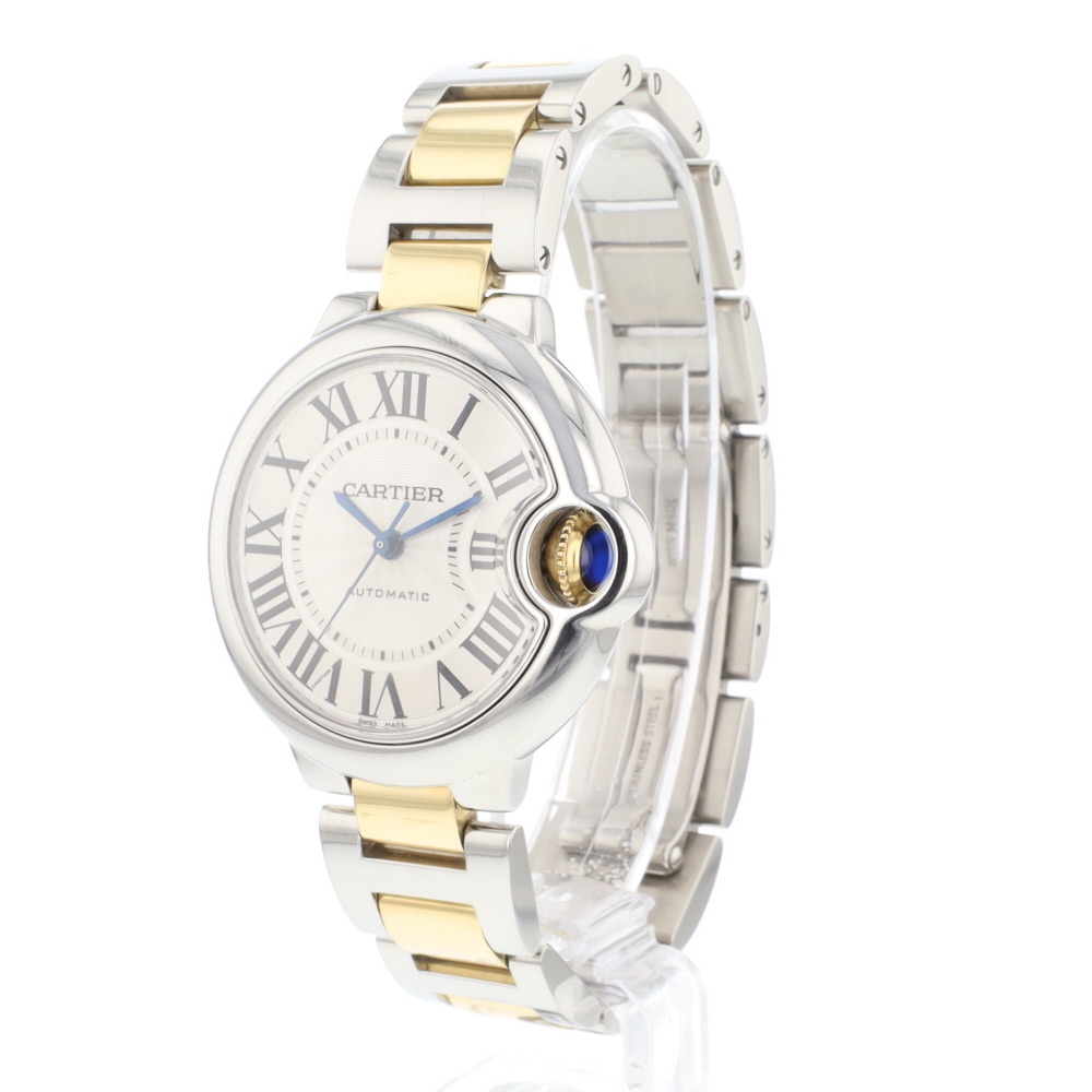 Ballon Bleu Medium Steel Gold Silver Dial
