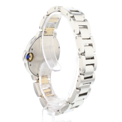 Ballon Bleu Medium Steel Gold Silver Dial