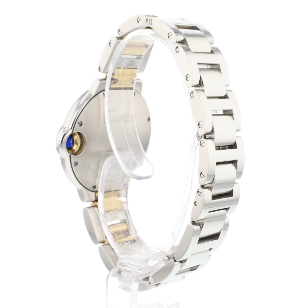 Ballon Bleu Medium Steel Gold Silver Dial