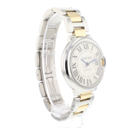 Ballon Bleu Medium Steel Gold Silver Dial