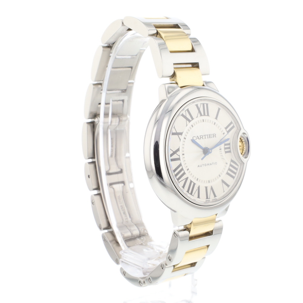 Ballon Bleu Medium Steel Gold Silver Dial