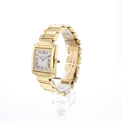 Tank Francaise PM Yellow Gold Quartz