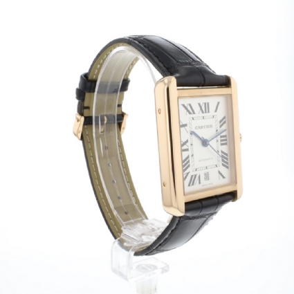 Tank Solo XL Rose Gold Silver Dial