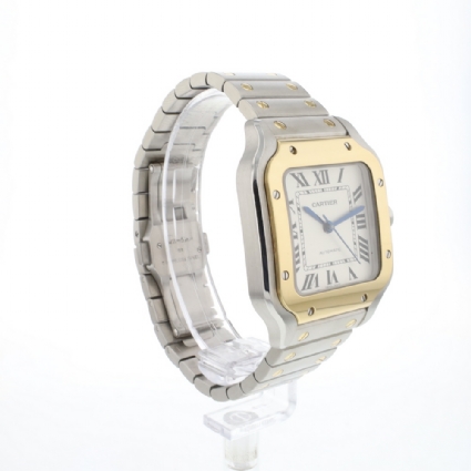 Santos De Cartier Steel Gold Medium