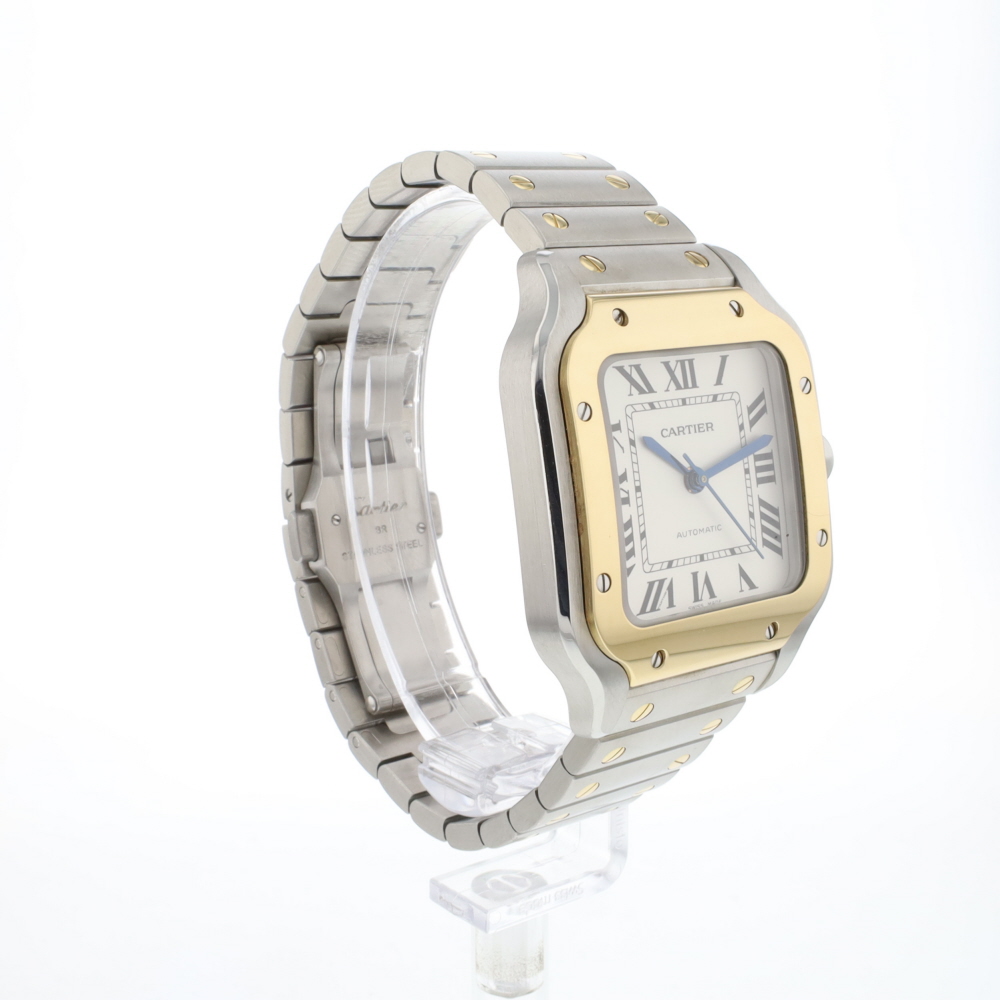 Santos De Cartier Steel Gold Medium