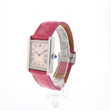 Tank Solo Small Steel Pink Dial