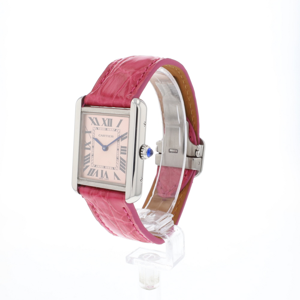 Tank Solo Small Steel Pink Dial