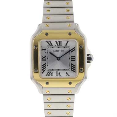 Cartier - Santos Small Steel/Gold Silver Dial 99% NEW