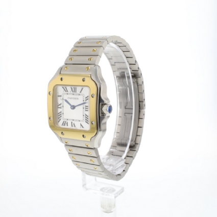 Santos Small Steel Gold Silver Dial 99,9 NEW