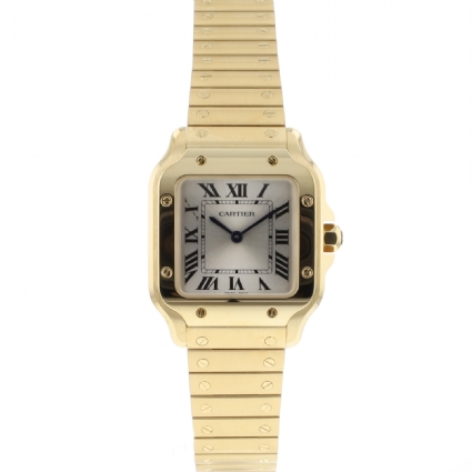 Santos Small Yellow Gold Silver Dial NEW '26