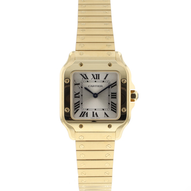 Cartier - Santos Small Yellow Gold Silver Dial NEW '26