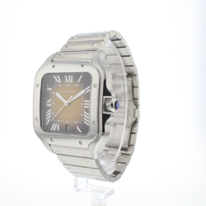 Santos Large Model Brown Dial