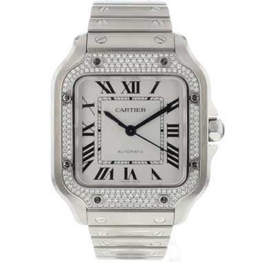 Cartier - Santos Medium Diamonds W4SA0005